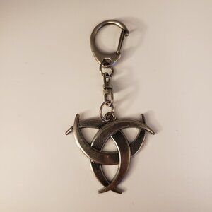Triple Horn Horns of Odin Assassin's Creed Silver-tone Keychain Carabiner-Style
